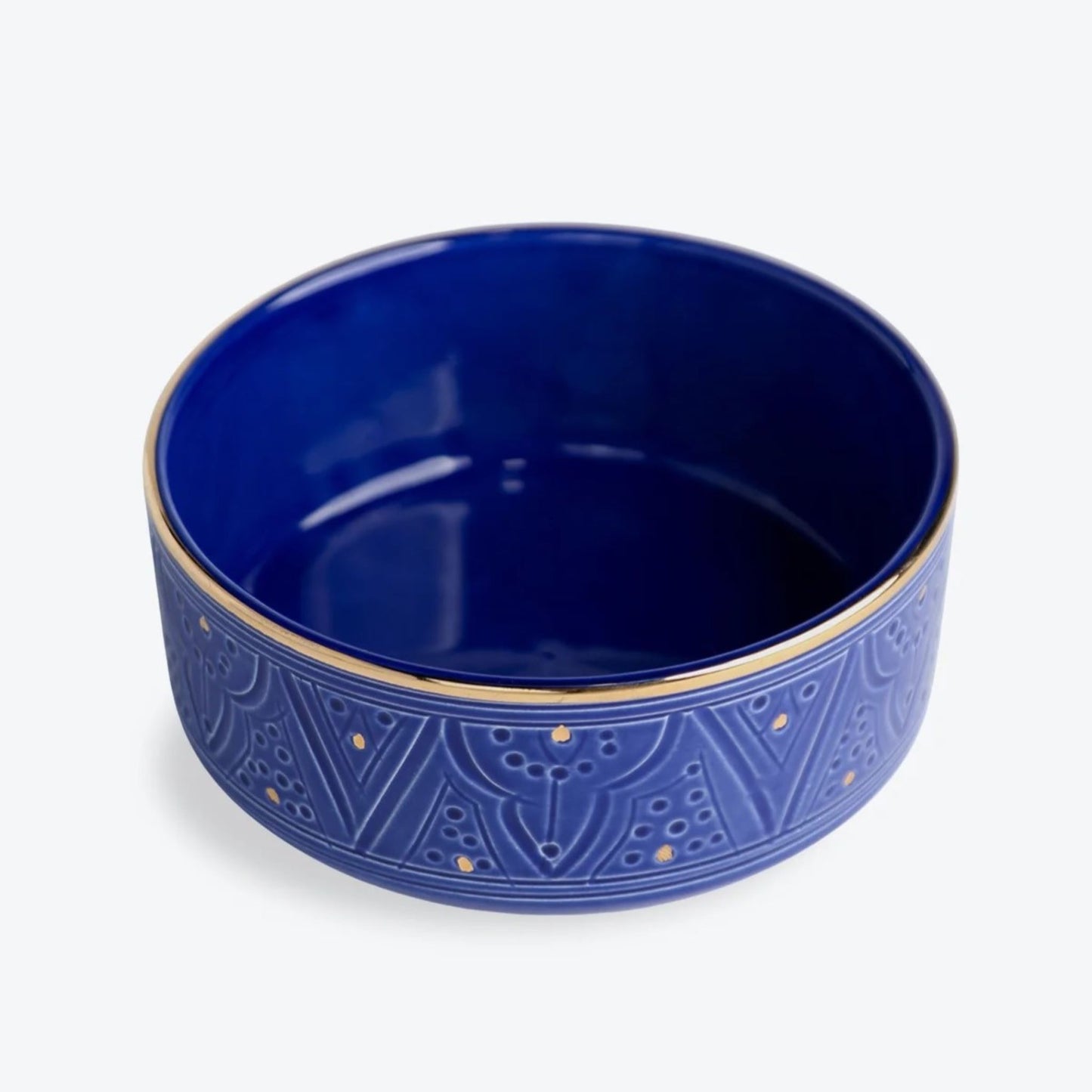 Straight Sided Ceramic Bowl Gold Impression