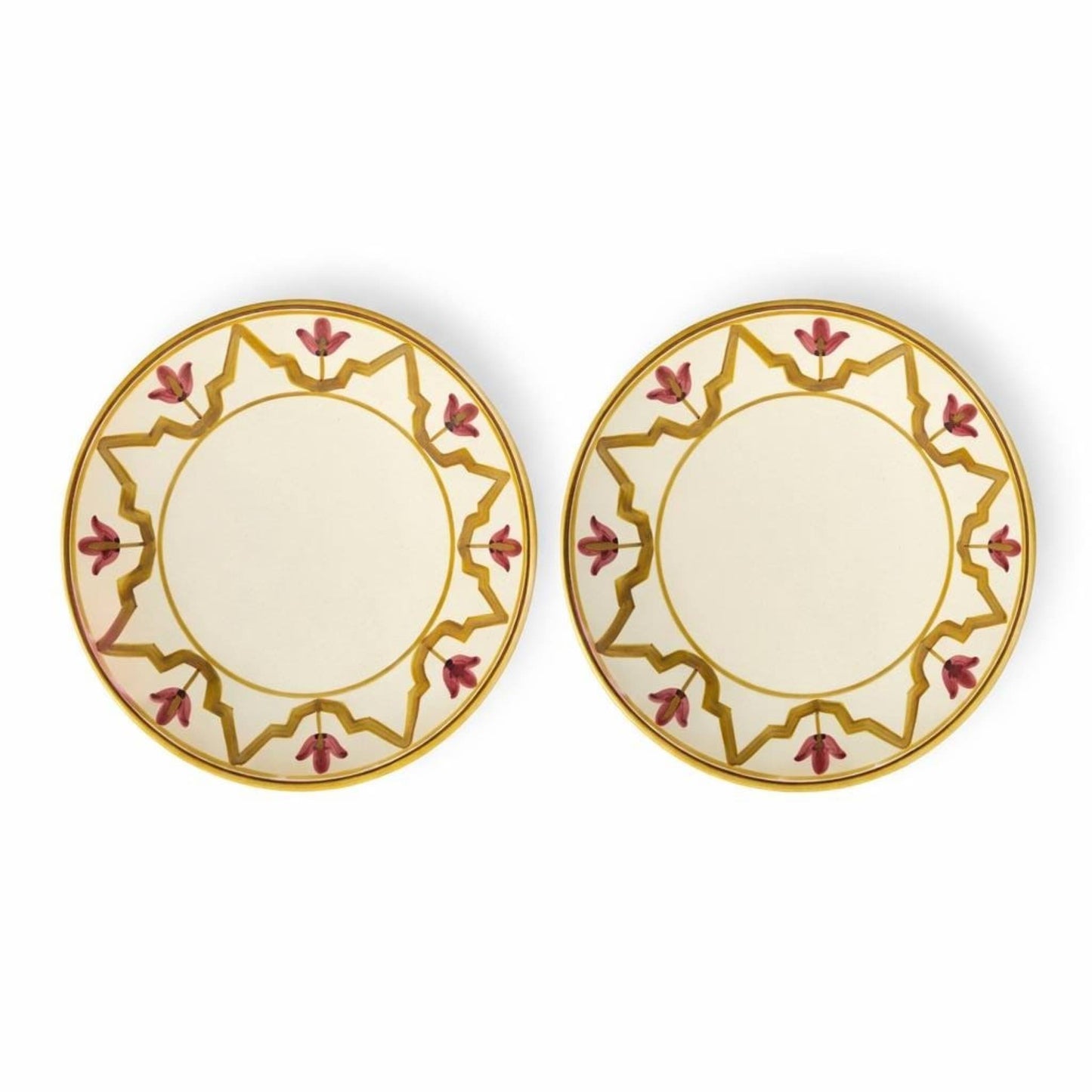 Large Plate Mida Gold Ceramic