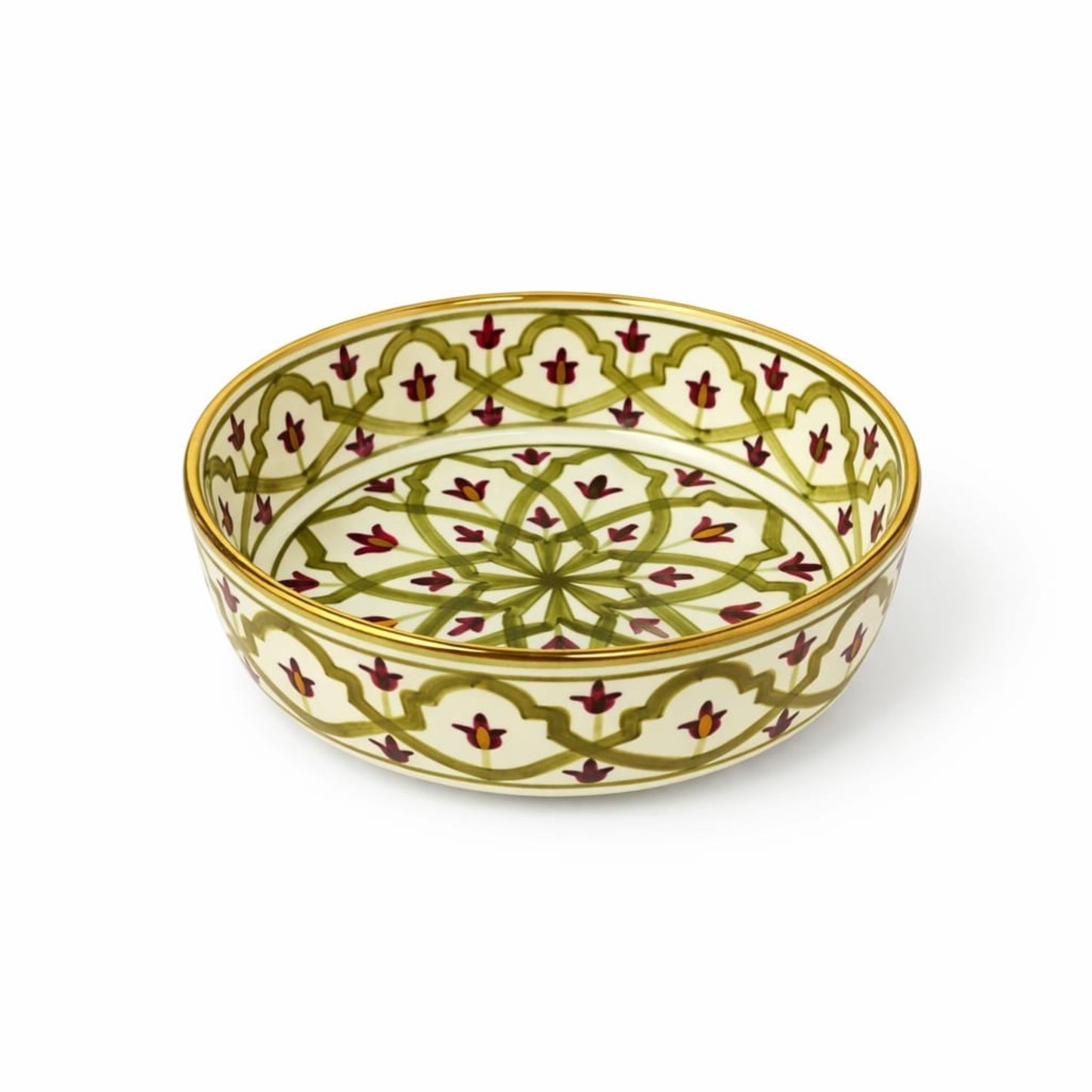 Straight Sided Plate Mida Gold Ceramic