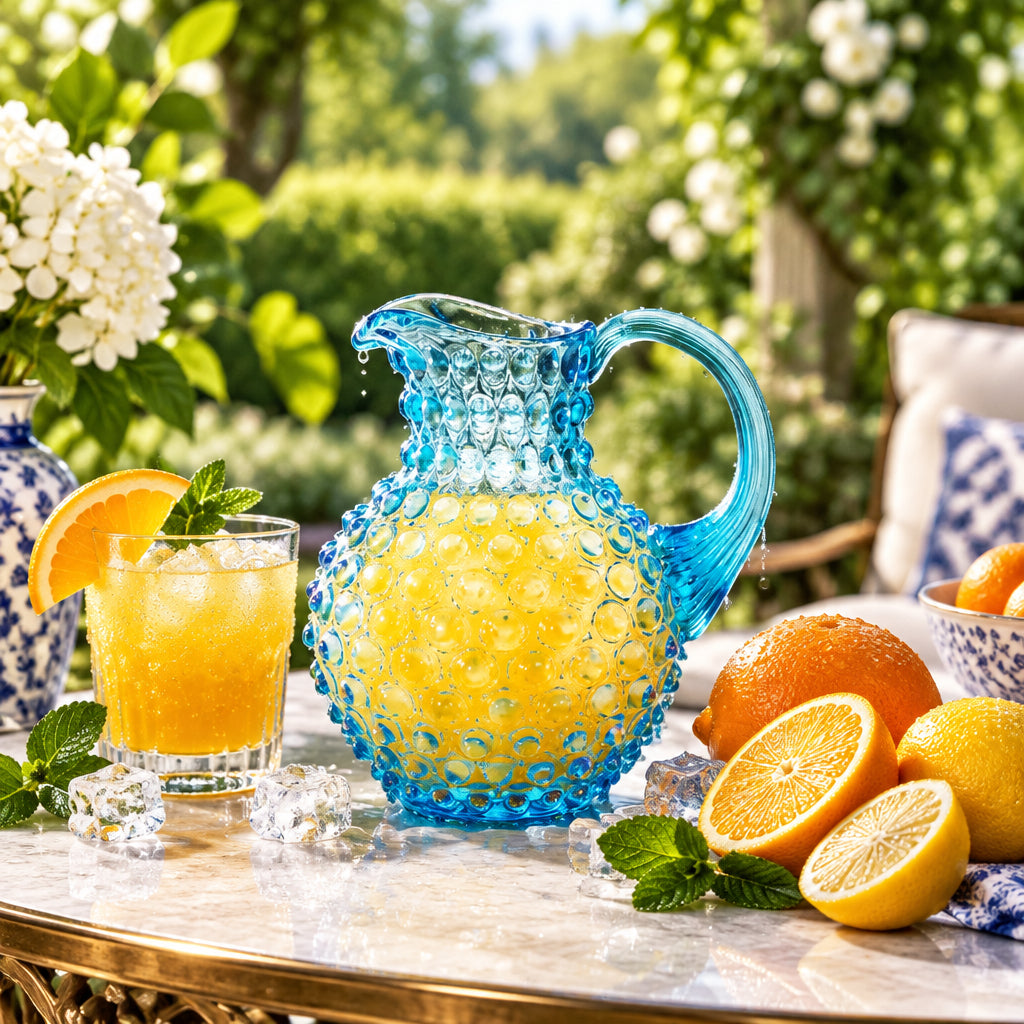 Azure Hobnail Jug 1L