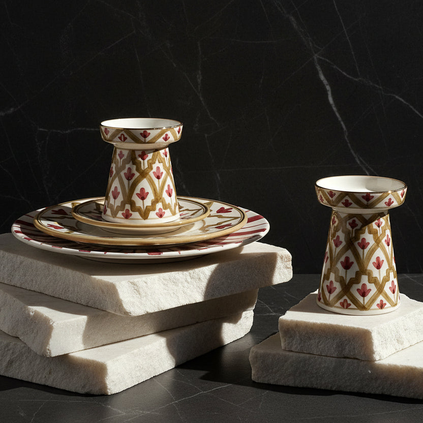 Dessert Plate Mida Gold Ceramic