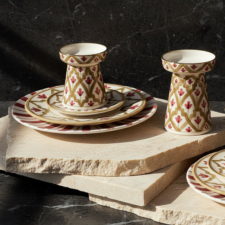 Presentation Plate Mida Gold Ceramic