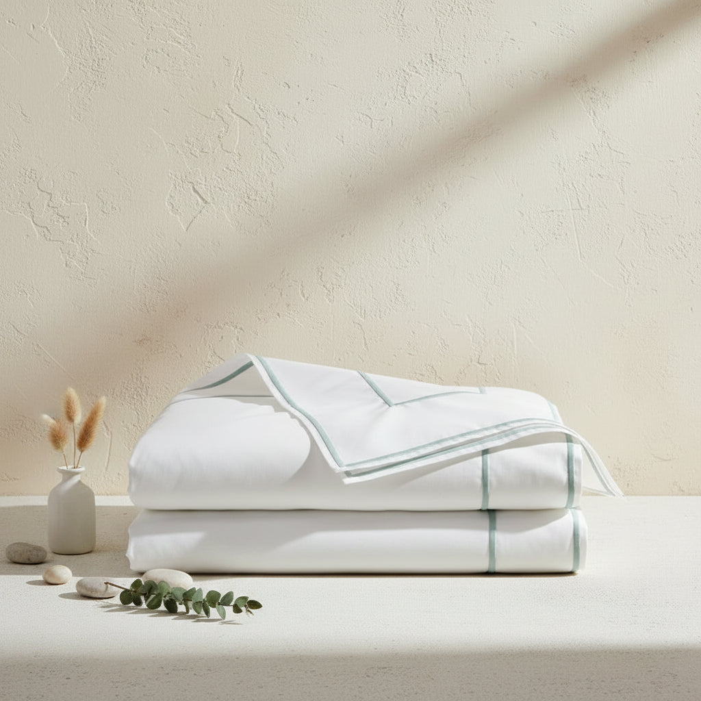 Ansonia King Duvet Cover Jade John Matouk