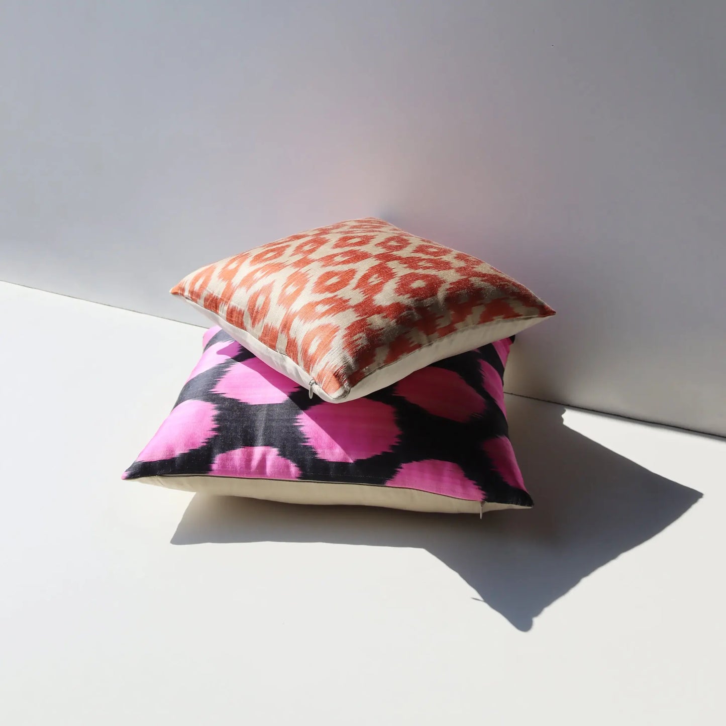 Diamond Pattern Cushion Orange/Cream Opening 1-1-2014