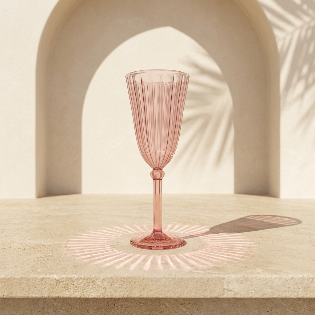 Pink Gratitude Glasses Set of 6