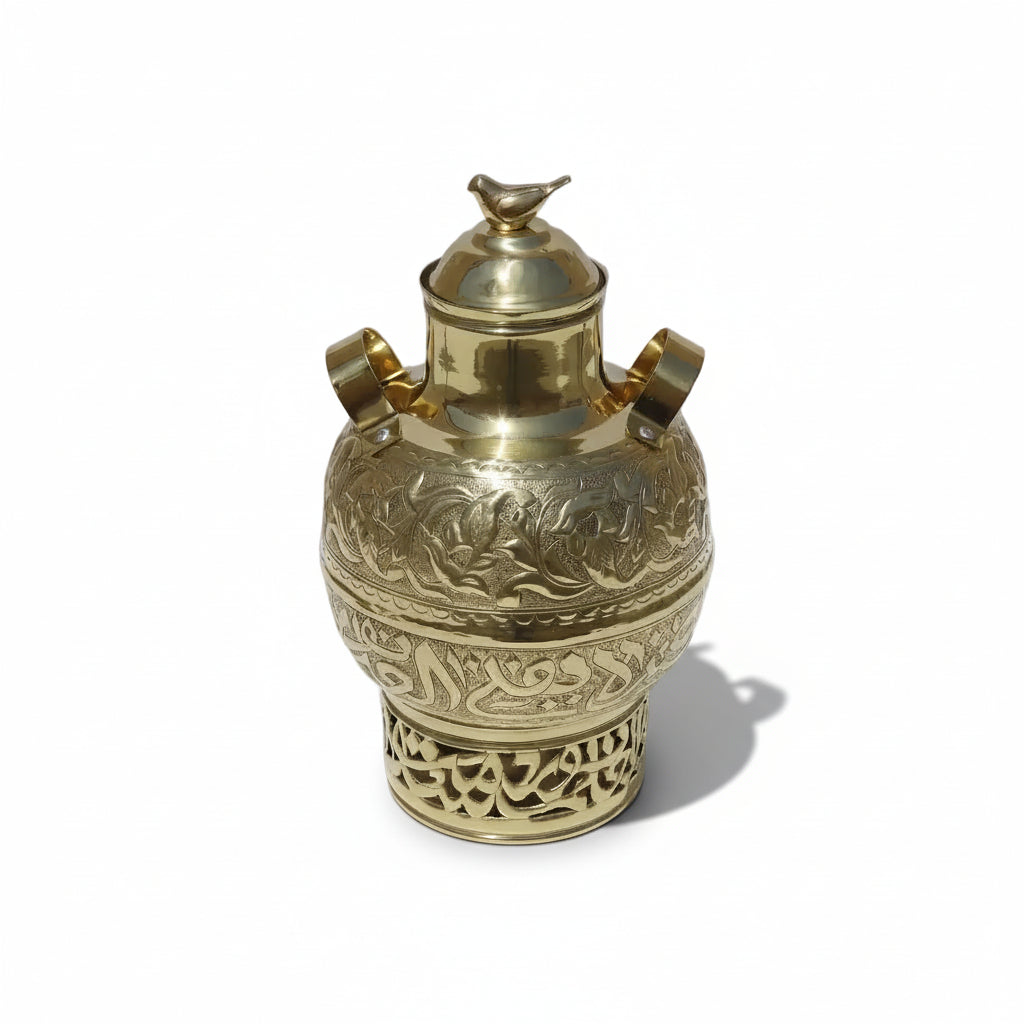 Gold Brass Fuul Jar Maher Hassoun