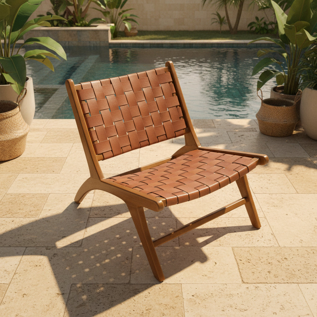 Woven Leather Chair