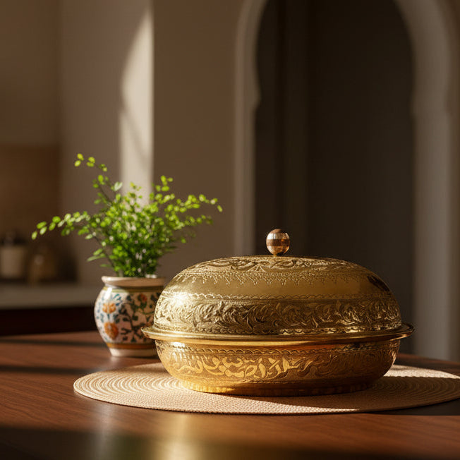 Sakhan Gold Oval With Sadaf Handles