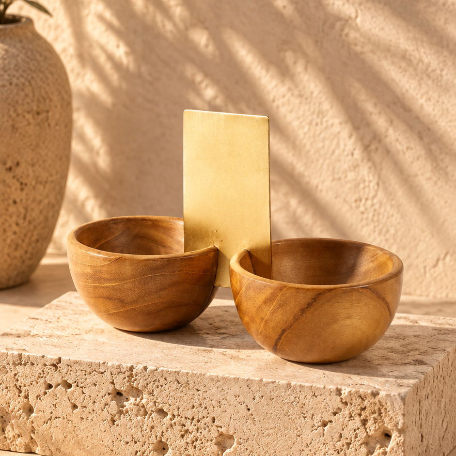 Salt and Pepper Bowl with Handle