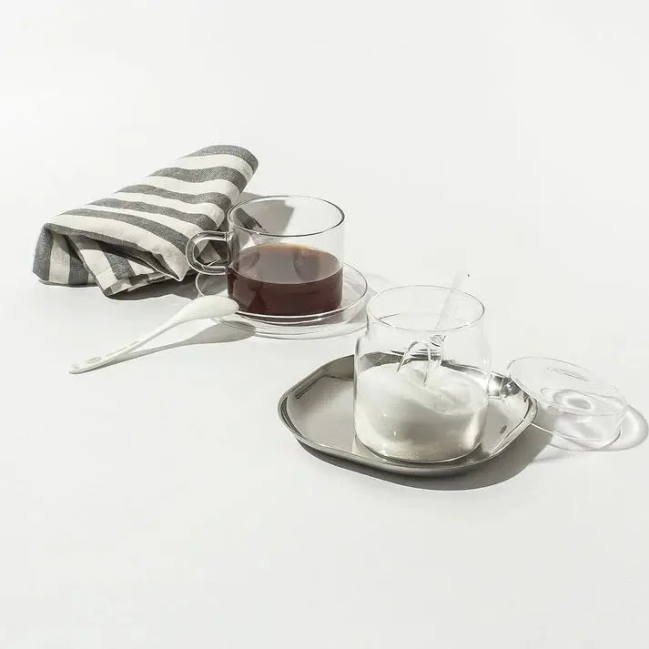 Piuma Sugarpot With Glass Spoon Ichendorf