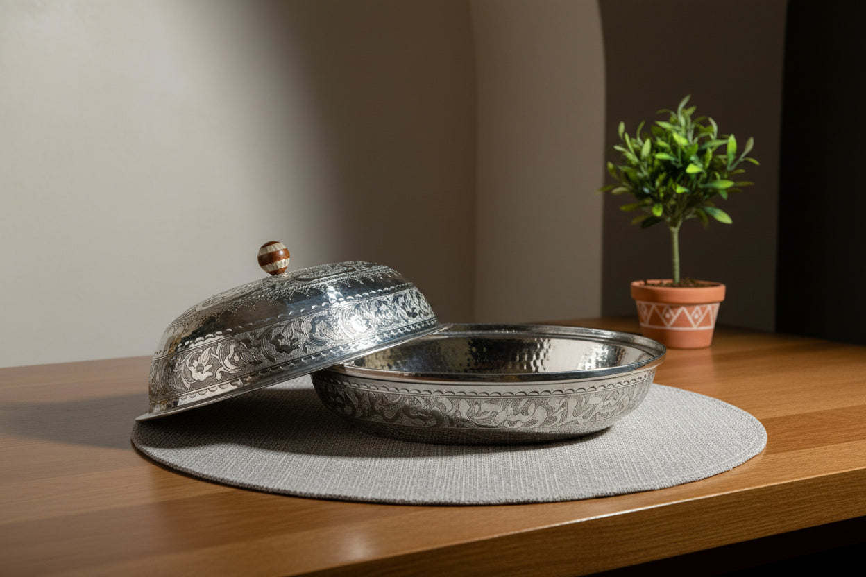 Sakhan Silver Oval With Sadaf Handles
