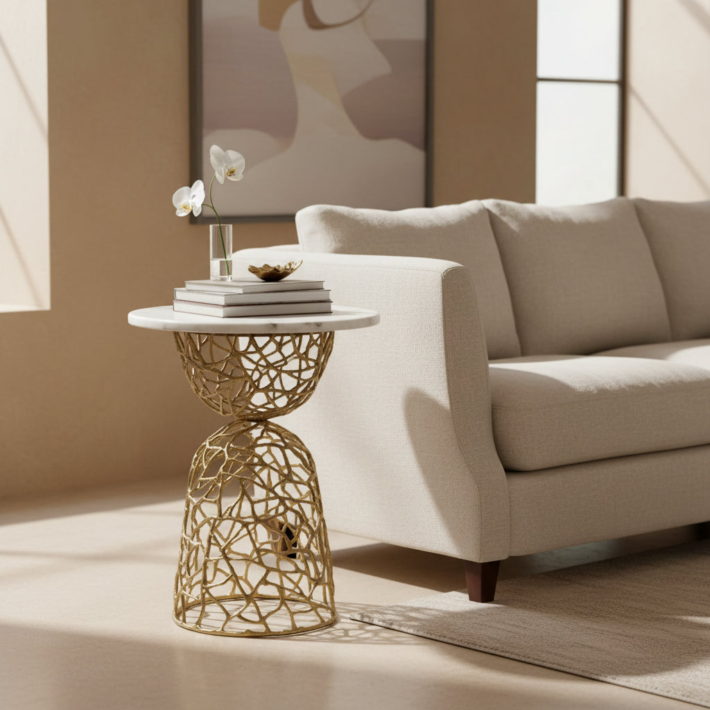 Gold Twig Accent Table