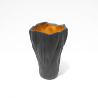 Load image into Gallery viewer, Ceramic Vase Gold Black Large
