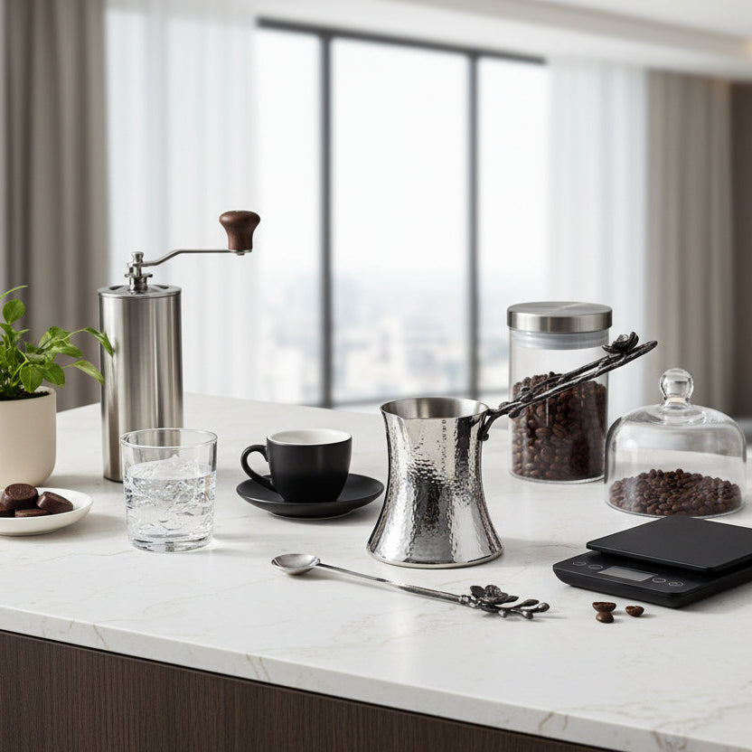 Black Orchid Large Coffee Pot with Spoon - Pieces SA