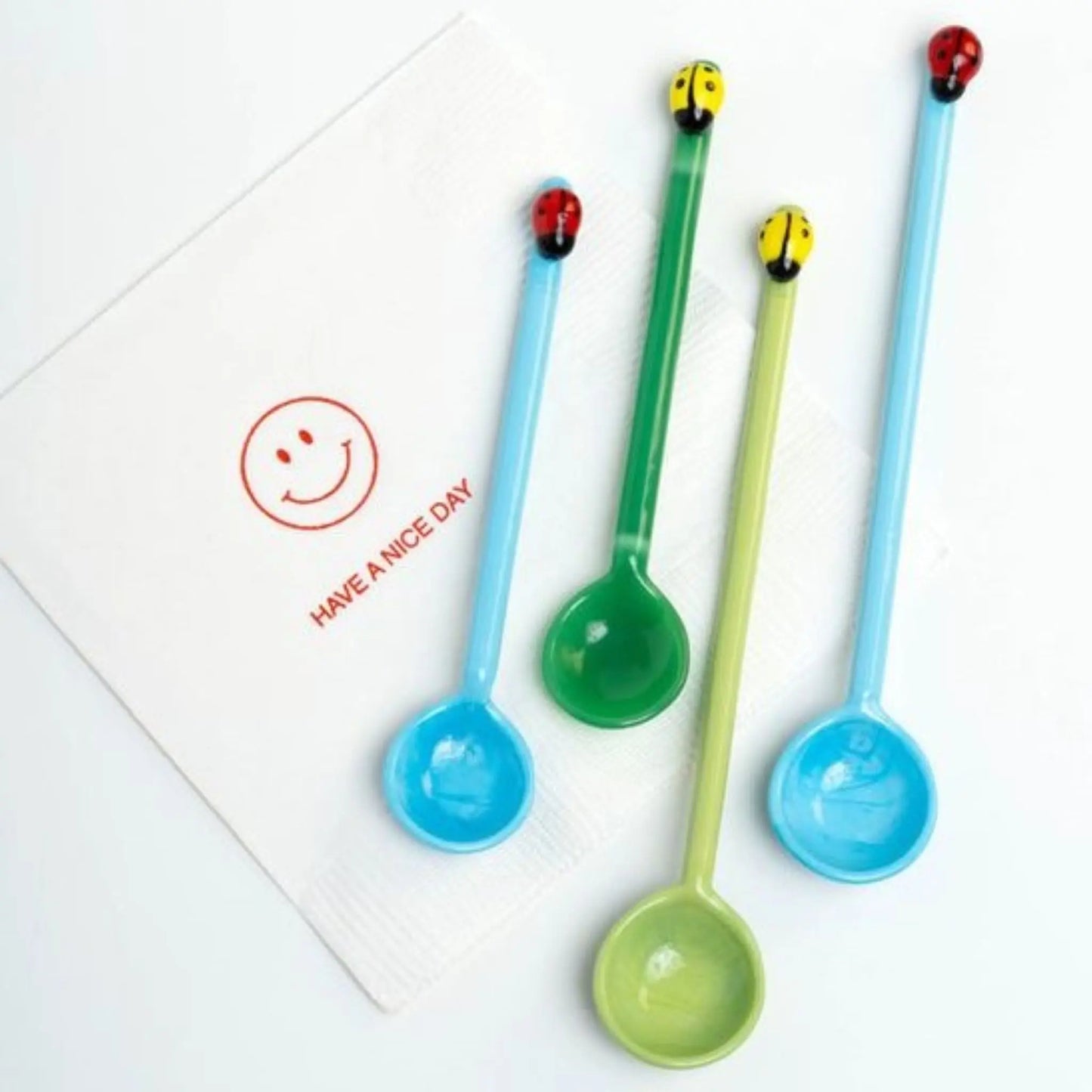 Tea Spoons with Ladybug Large Set of 2 - Pieces SA