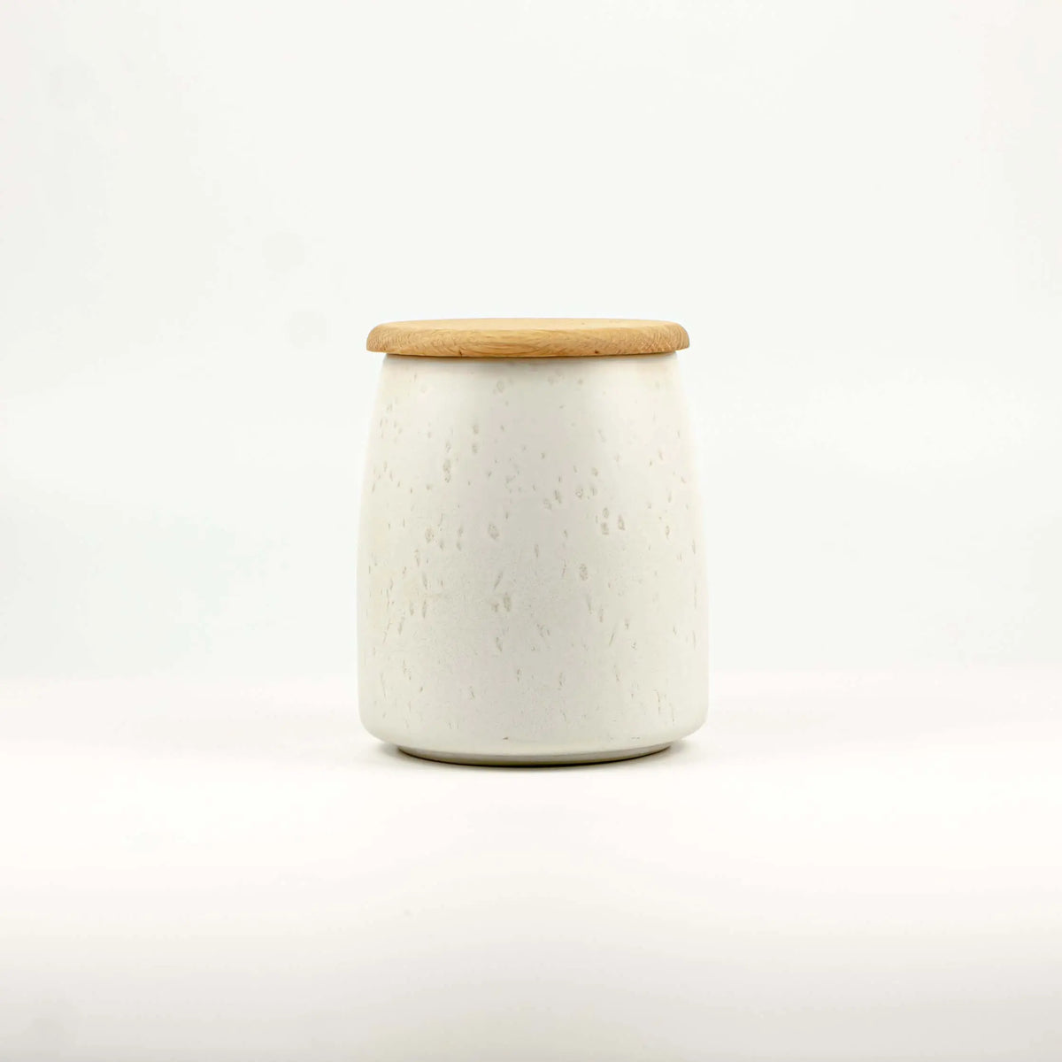 Jar With Lid Matt Cream Bitz Big - Pieces SA