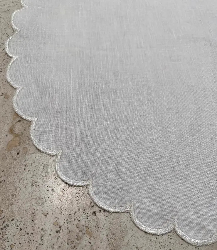 Linen Tray Cloth Round Small Tableware Pieces