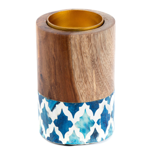 Inlay Mubkhar Round Moroccan Blue xccscss.