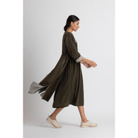 Load image into Gallery viewer, Side Tie Trench with Side Gather Dress
