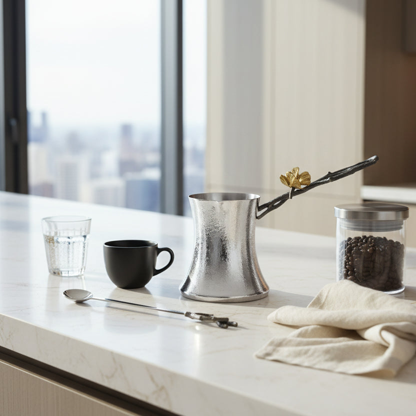 Butterfly Ginkgo Small Coffee Pot with Spoon - Pieces SA