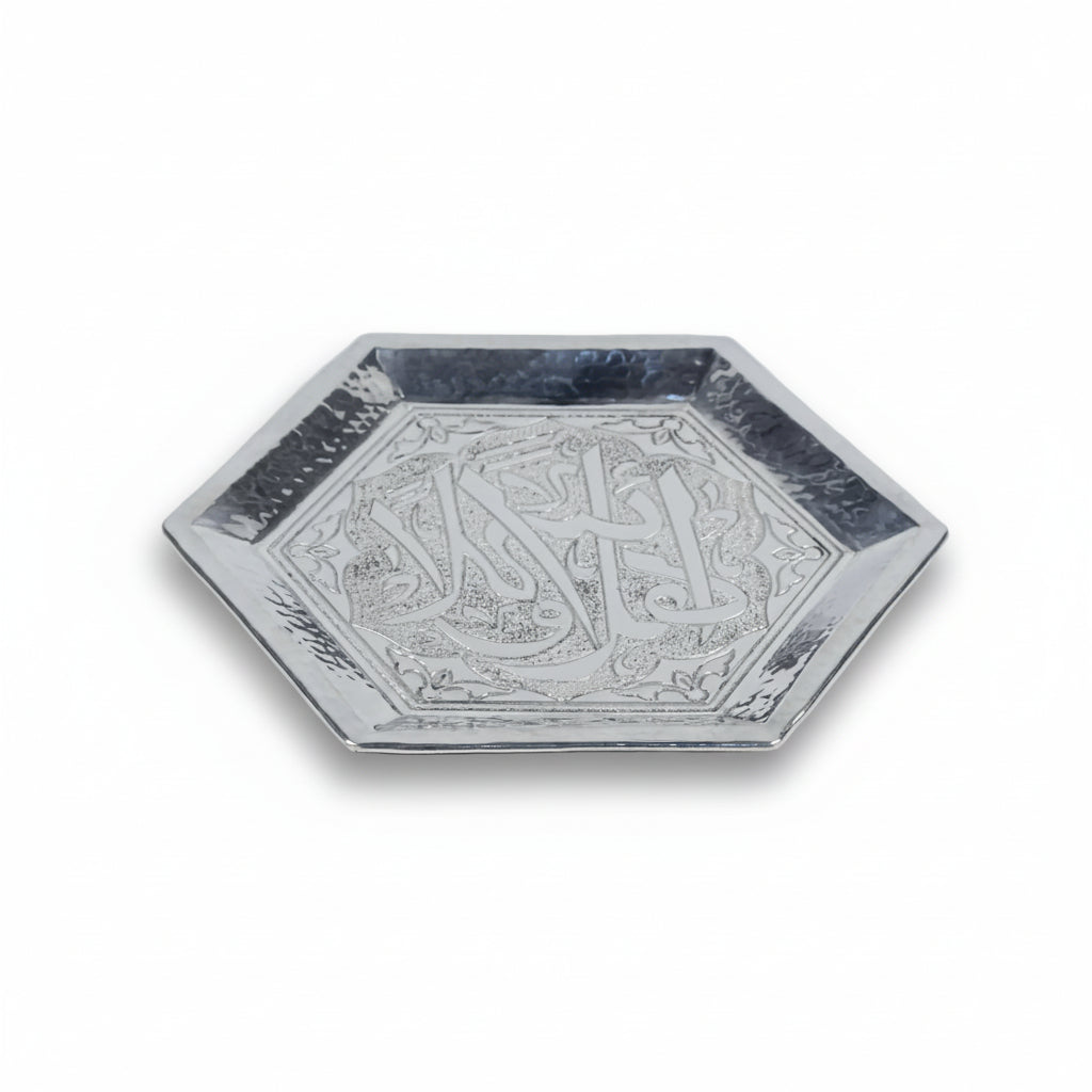 Ahla Wa Sahlan Silver Hexagon Tray - Pieces SA