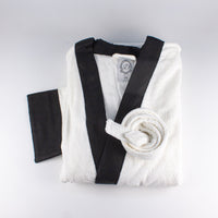 Load image into Gallery viewer, Bathrobe off White with Black Medium
