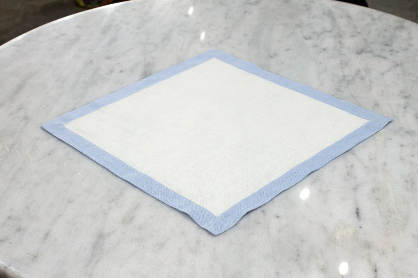 Square Mat-Set of 4-Ice Blue John Matouk