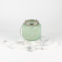 Load image into Gallery viewer, Hobnail Lanterns Small Aqua Blue

