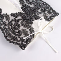 Load image into Gallery viewer, Soft Tissue Cover White with Black Silver Lace
