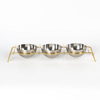 Load image into Gallery viewer, Brass Stand with 3 Bowls
