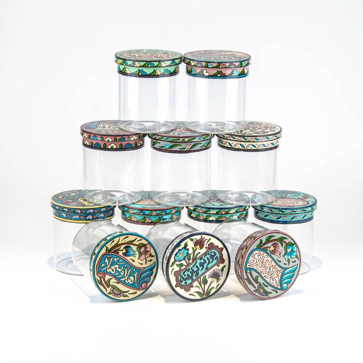 Glass Jar Hala o Ghala Aqua Small - Pieces SA