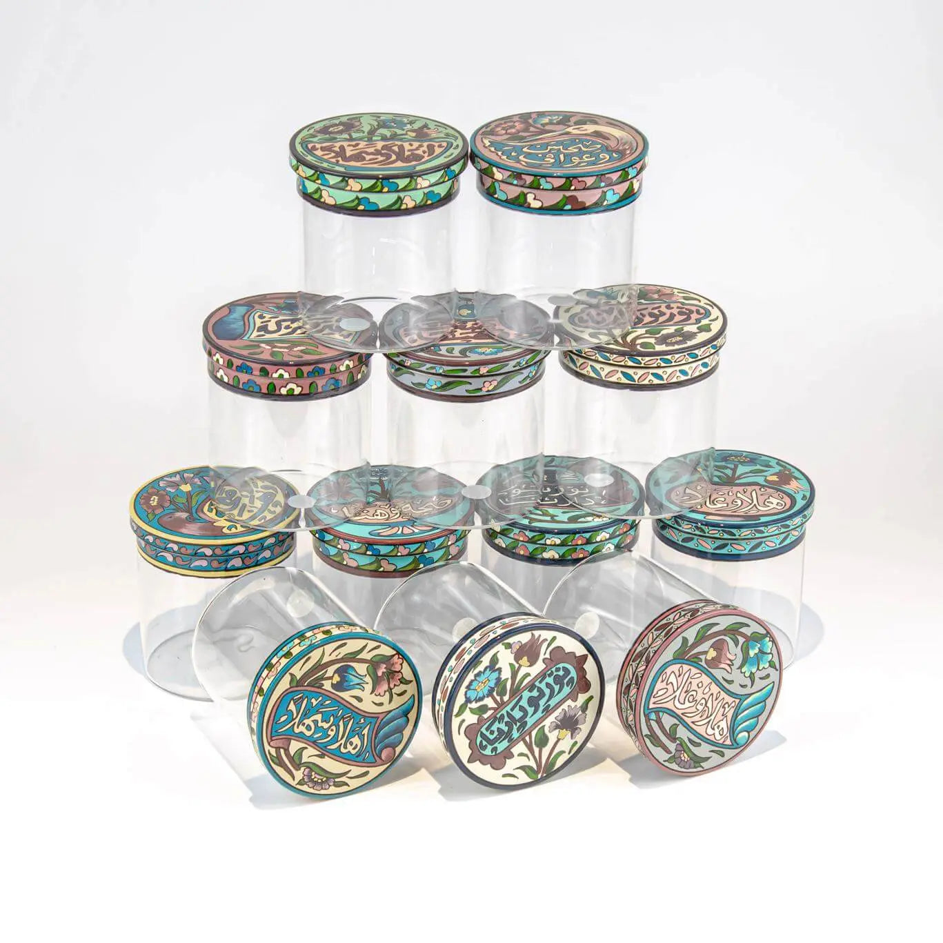 Glass Jar Hala o Ghala Aqua Small - Pieces SA