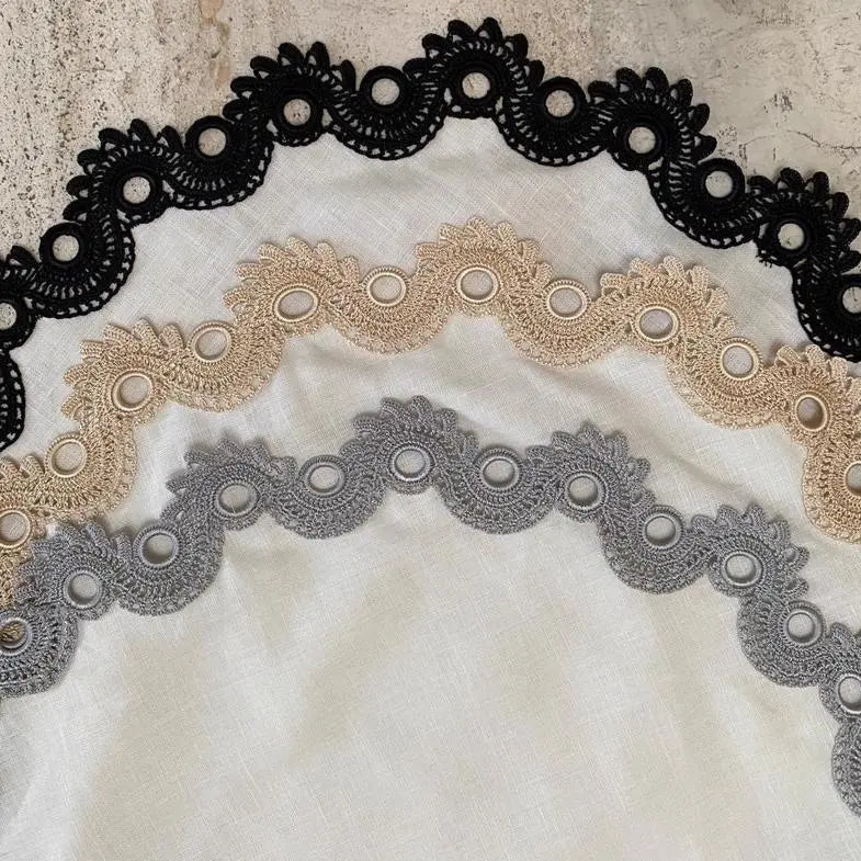 Elizabeth Placemat Black Lace Tableware Pieces