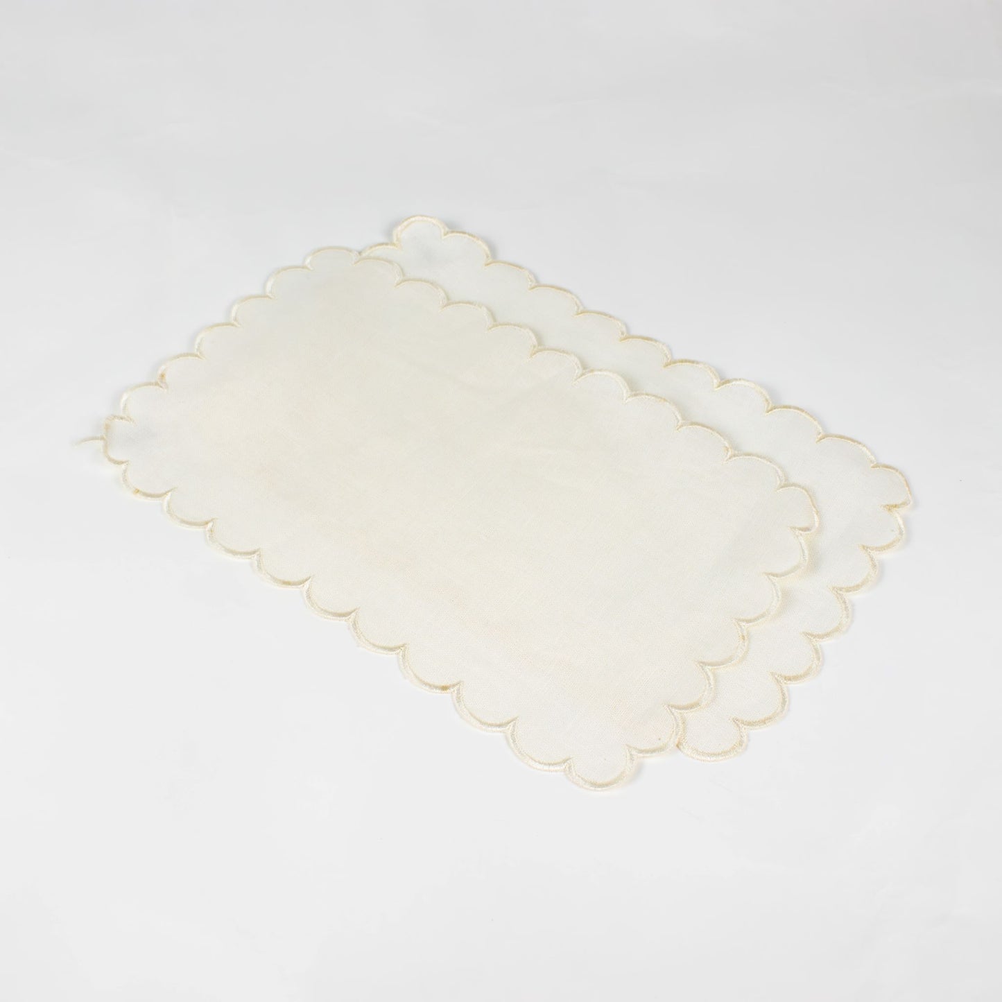 Linen Tray Cloth Rectangular Small Set of 2