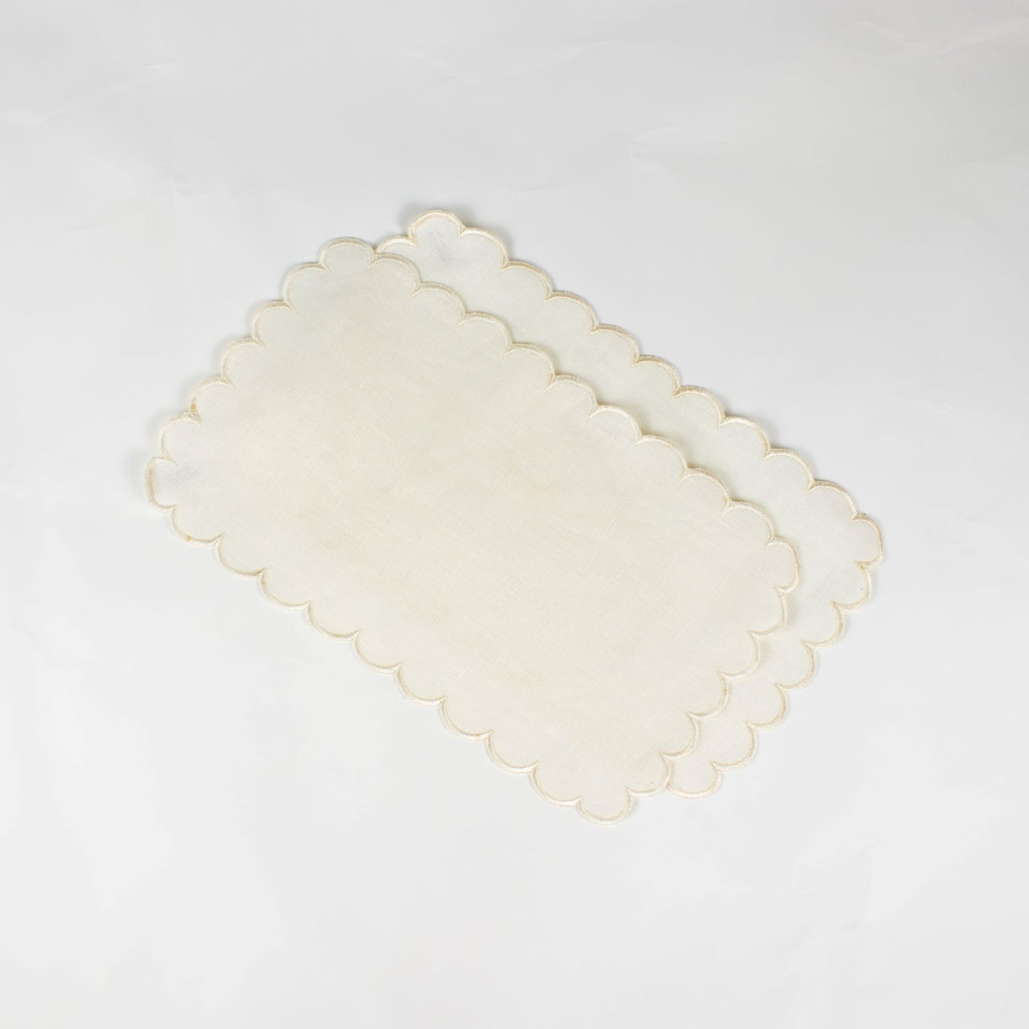 Linen Tray Cloth Rectangular Small Set of 2