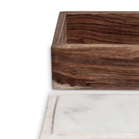 Load image into Gallery viewer, Marblelous Wooden Box Large with White Lid
