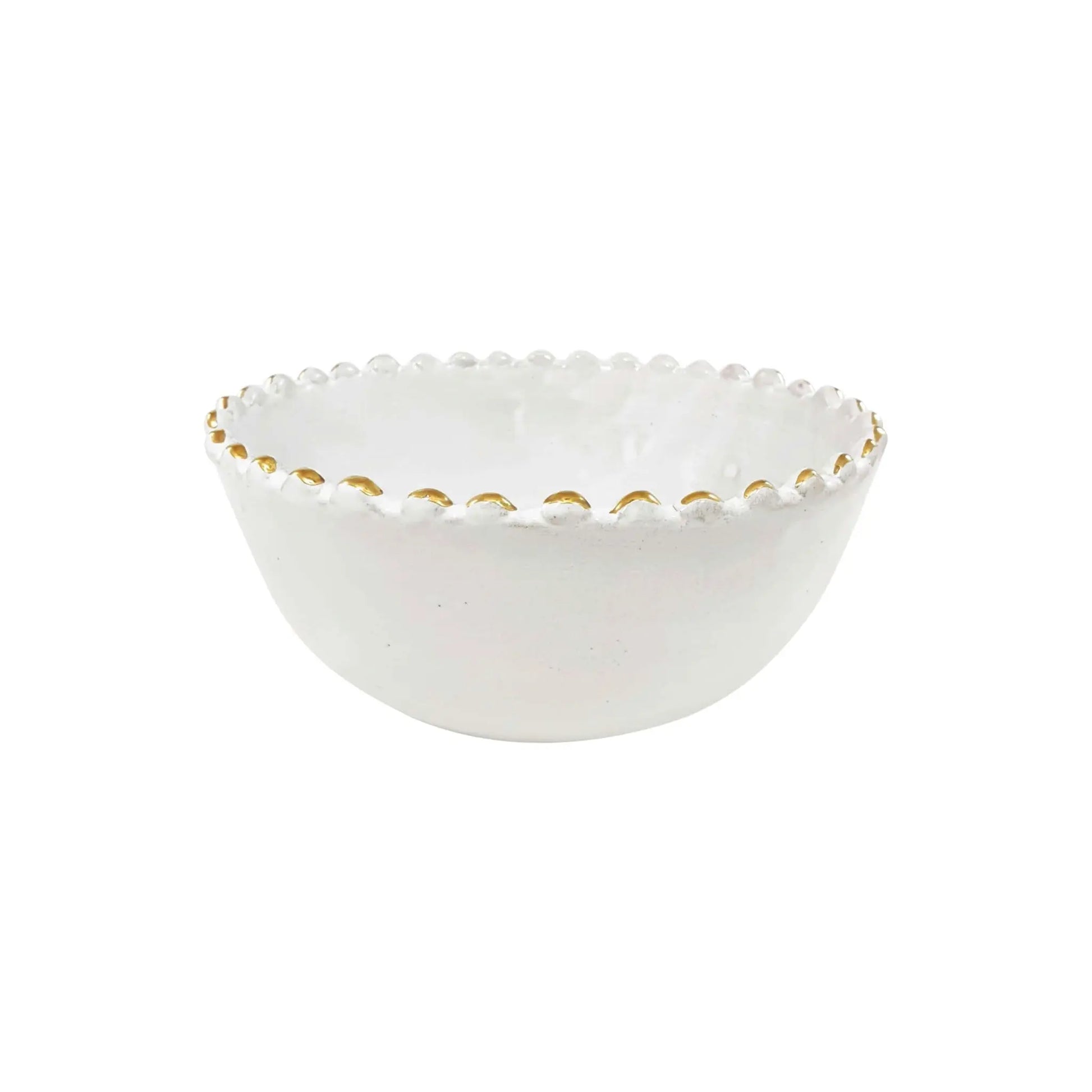 Large Bowl Tazza White Gold Ceramic - Pieces SA