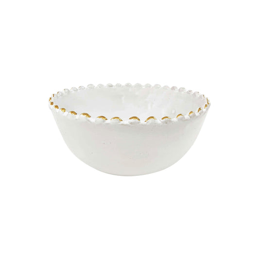 Large Bowl Tazza White Gold Ceramic - Pieces SA