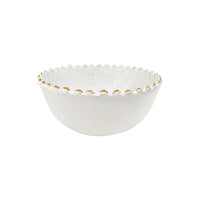 Load image into Gallery viewer, Large Bowl Tazza White Gold Ceramic
