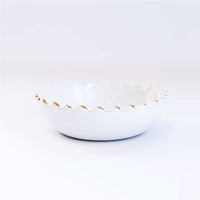 Load image into Gallery viewer, Medium Deep Dish Tazza White Gold Ceramic
