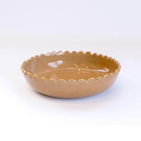 Load image into Gallery viewer, Large Deep Dish Tazza Sand Gold Ceramic
