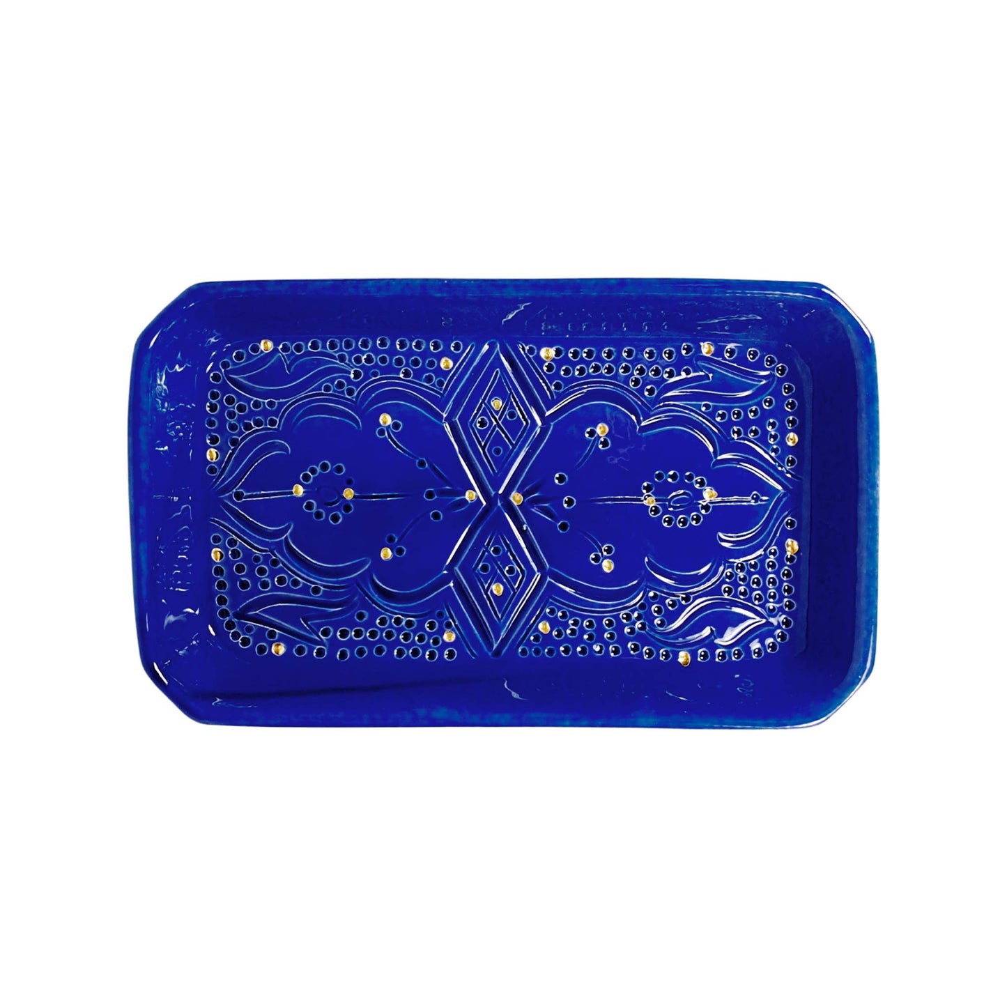 Rectangular Tray Impression Gold Ceramic