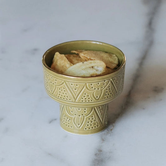 Small Aperitivo Bowl Impression Gold Ceramic