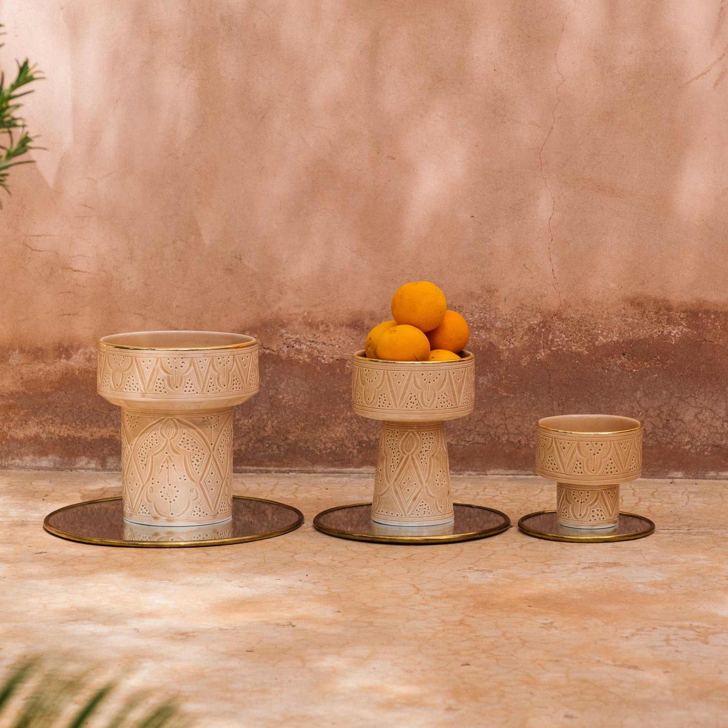 Small Aperitivo Bowl Impression Gold Ceramic