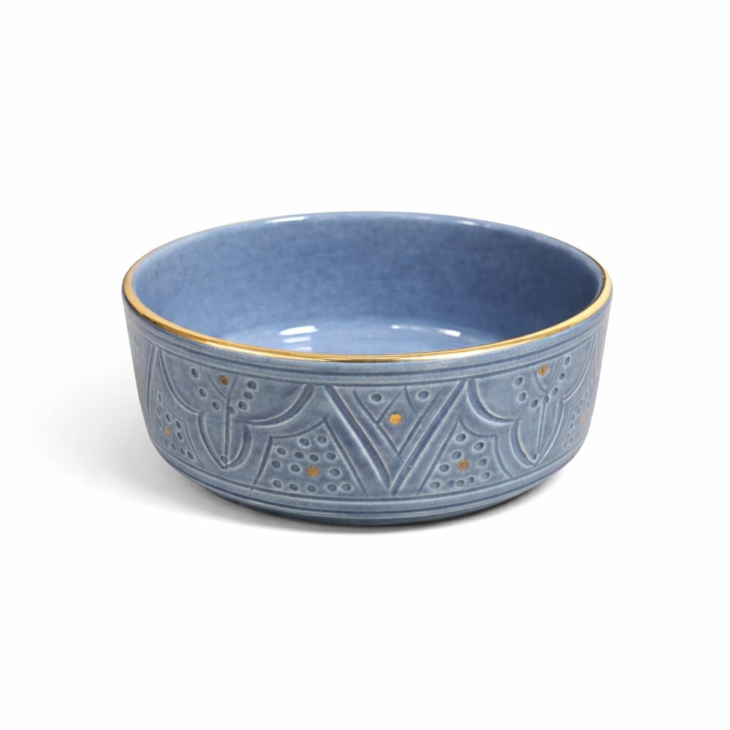 Straight Sided Ceramic Bowl Gold Impression