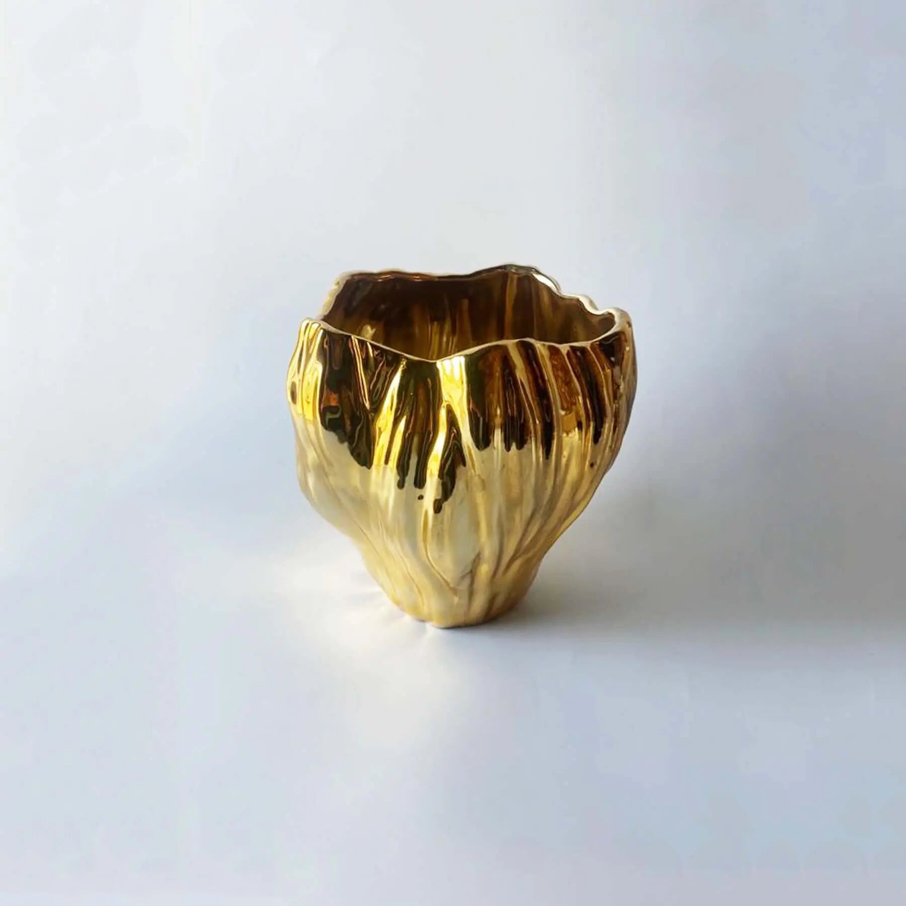 Ceramic Vase Gold Medium - Pieces SA