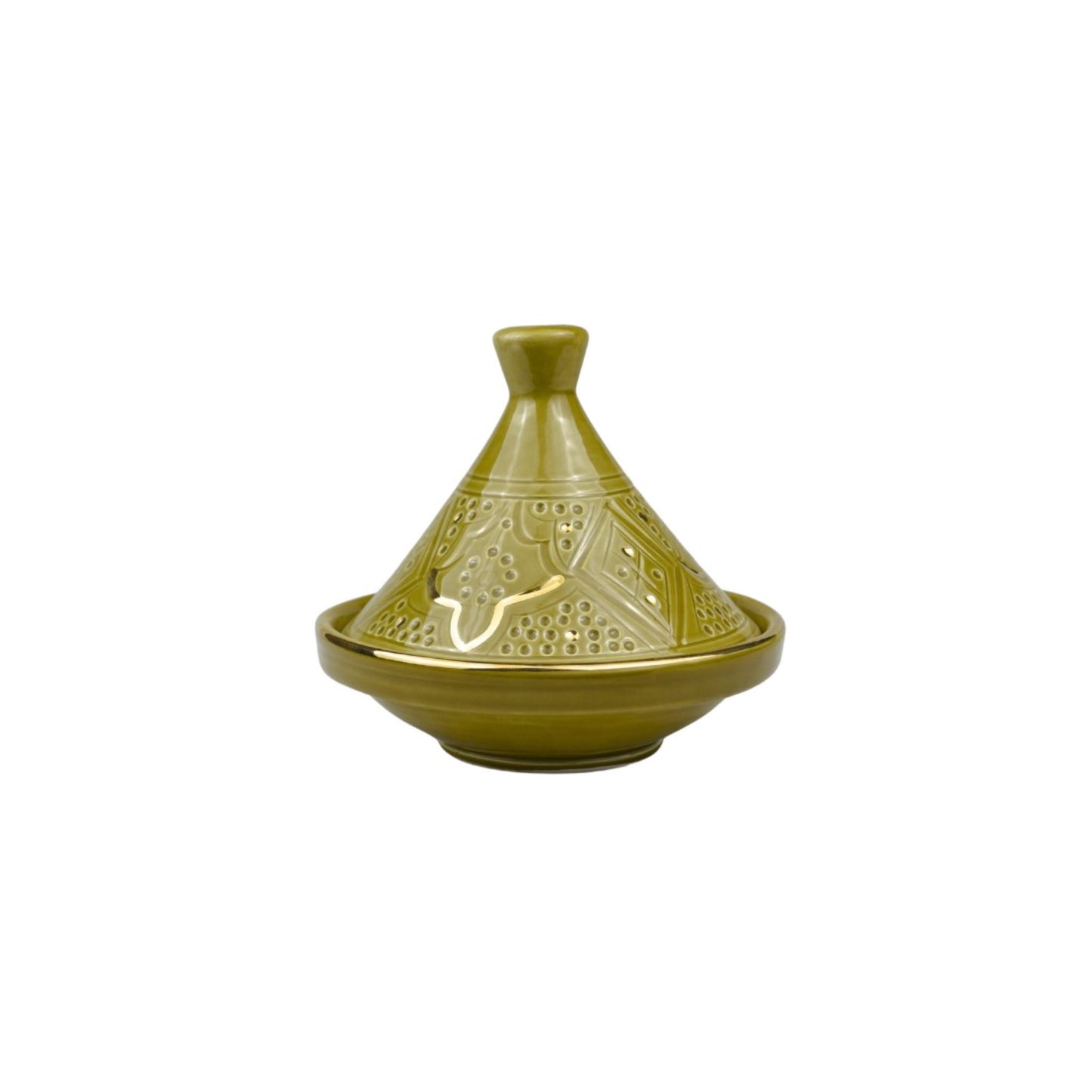 Medium Ceramic Tajine Impression Gold