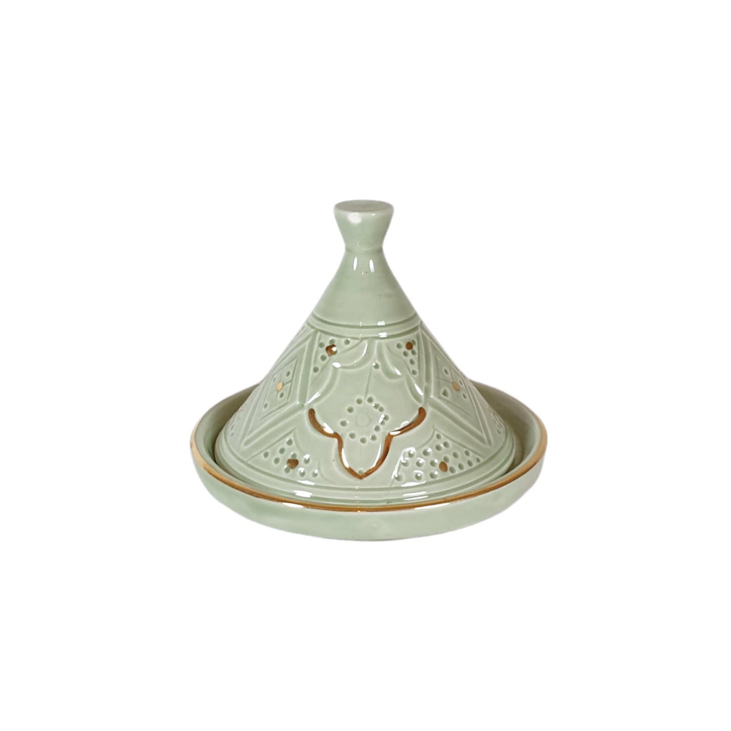 Medium Ceramic Tajine Impression Gold