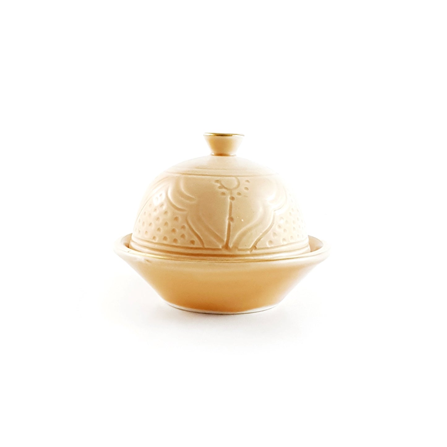 Butter Dish Impression Gold Ceramic
