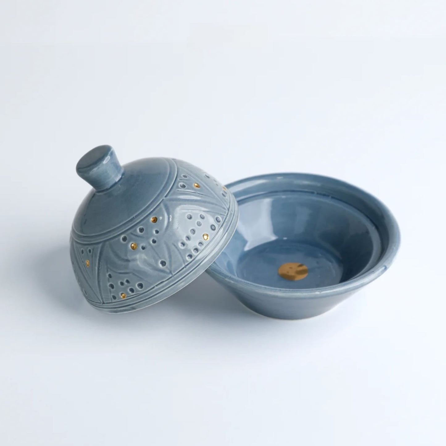 Butter Dish Impression Gold Ceramic